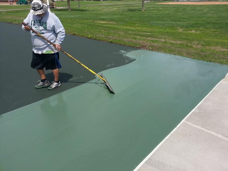 Acrylic court coating